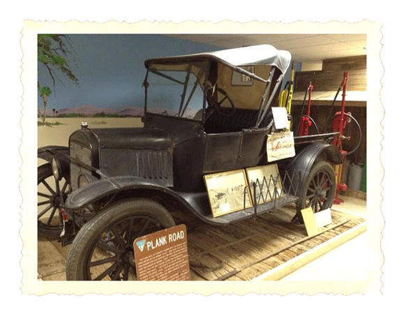 The historic plank road.