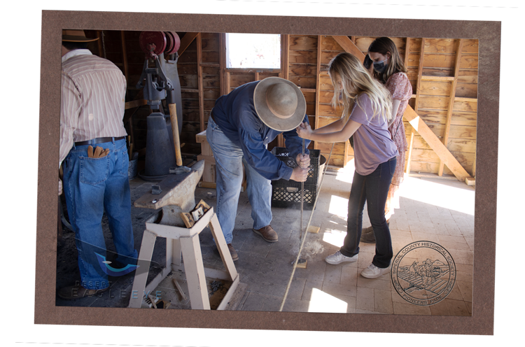 Blacksmith display at Pioneers' Day.