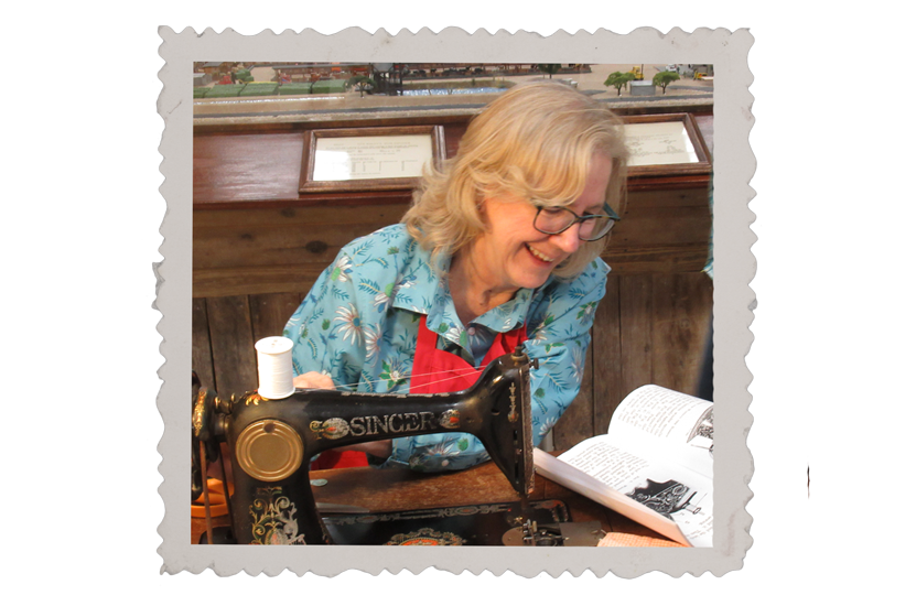 Sewing machine demonstration